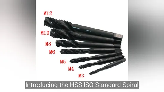 High-Speed Steel ISO Standard Spiral Tap with Straight Shank